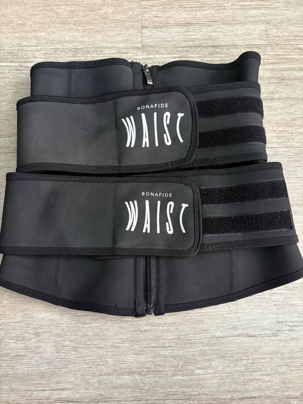 Black Women's Zip-Front Waist Trainer Belt